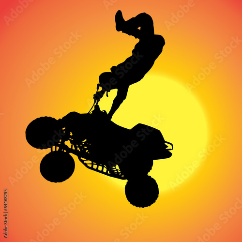 Vector silhouette of extreme jumps.