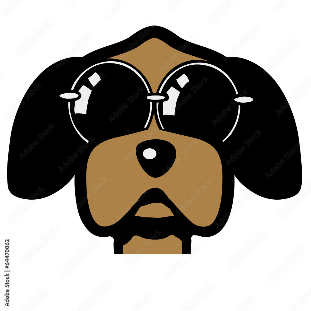 hund witzig lieb sonnenbrille Stock | Adobe Stock