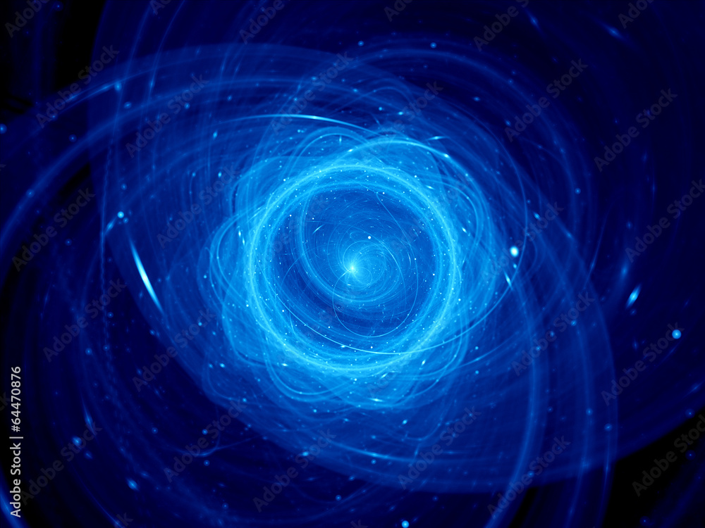 Obraz premium Obiekt niebieskiej plazmy w przestrzeni