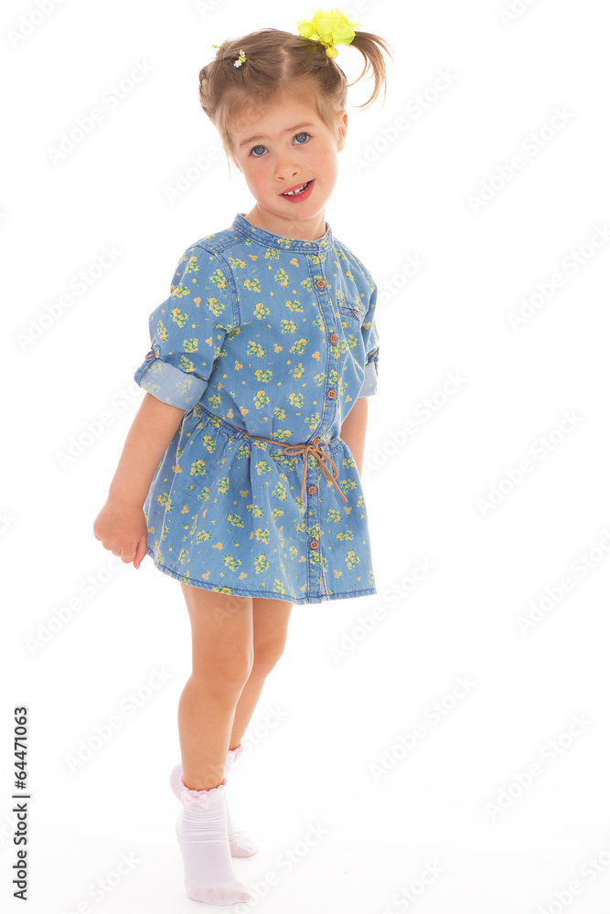 charming little girl playing and having fun. charming little girl playing and having fun.