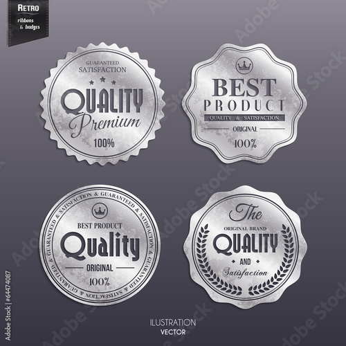 Vector set of retro stamp, sticker, tag, label, badge.