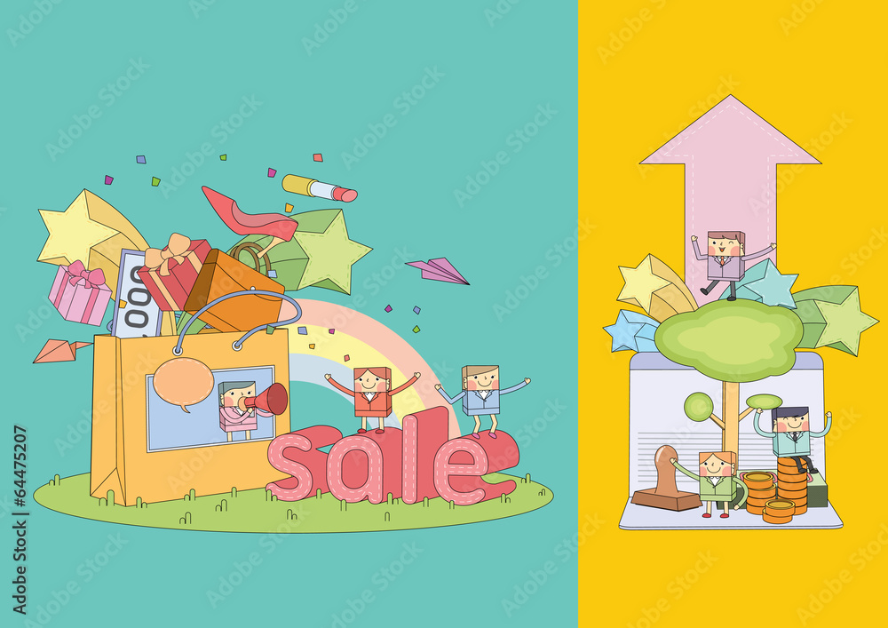 Obraz premium shopping character Series