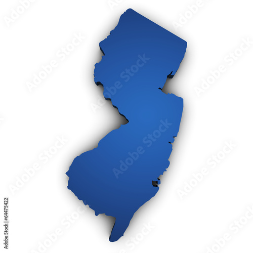 Map Of New Jersey 3d Shape