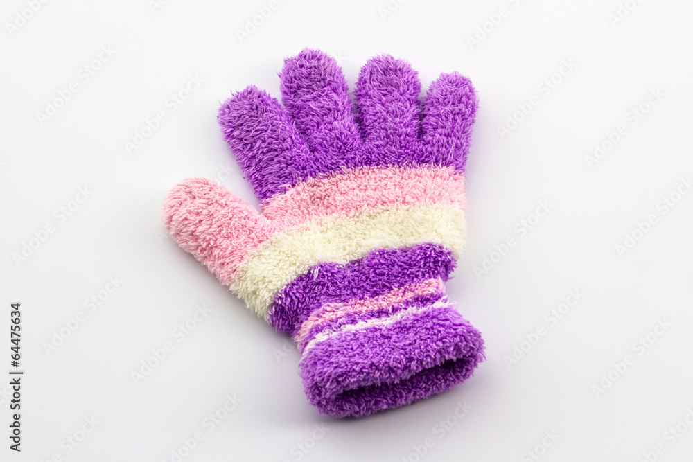 Colorful woolen glove of children. Colorful woolen glove of children.