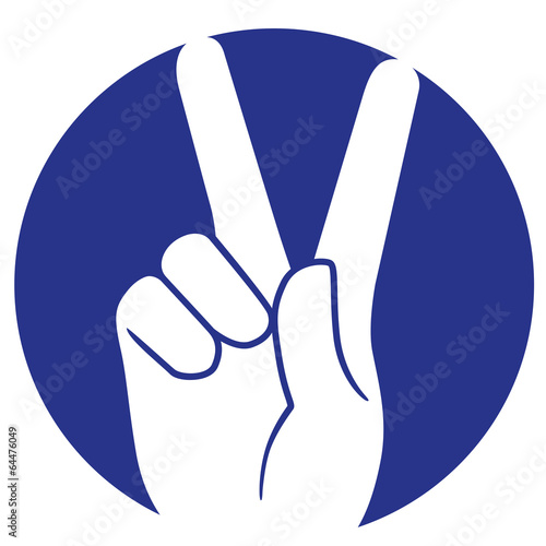 Victory V peace hand sign