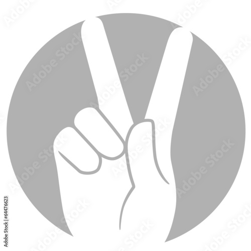 Victory V peace hand sign