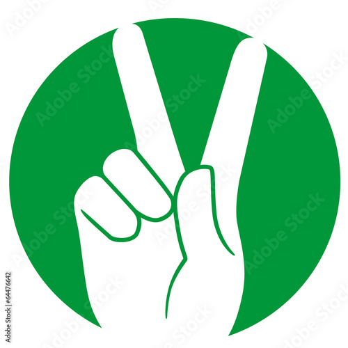Victory V peace hand sign