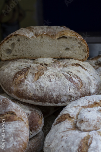 artisan bread in ancient medieval fair, Spain