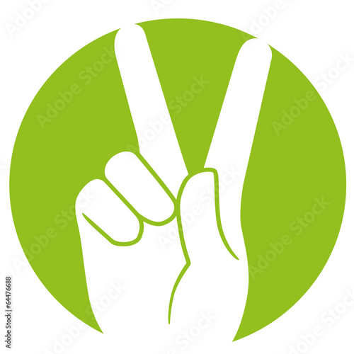 Victory V peace hand sign