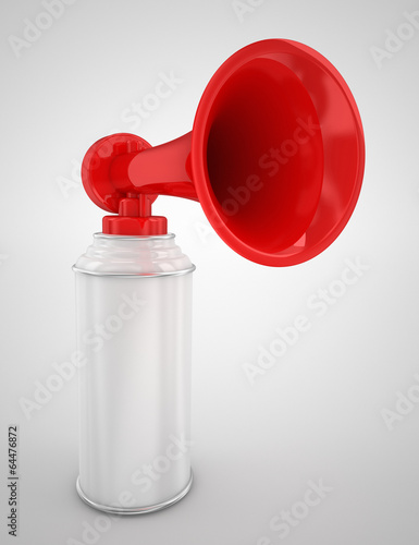 Air horn isolated on white background photo