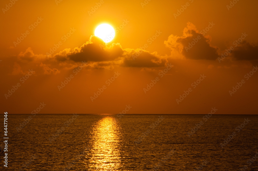 Fabulous sunset on a background of sky and sea. Fabulous sunset on a background of sky and sea.