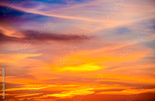 Fototapeta Naklejka Na Ścianę i Meble -  Sunset in clouds