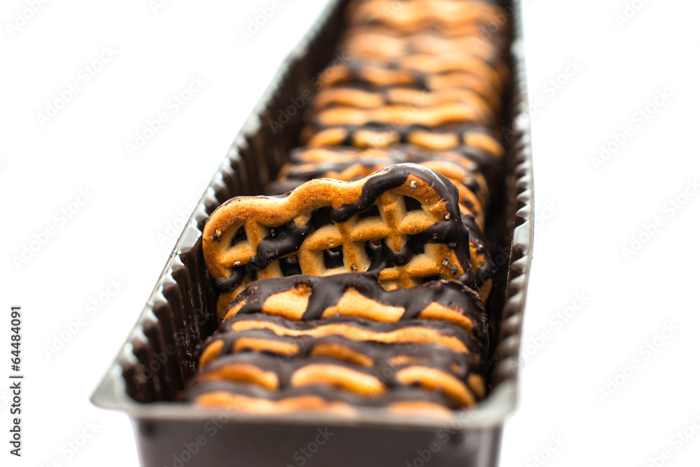 cookies with chocolate icing isolated cookies with chocolate icing isolated