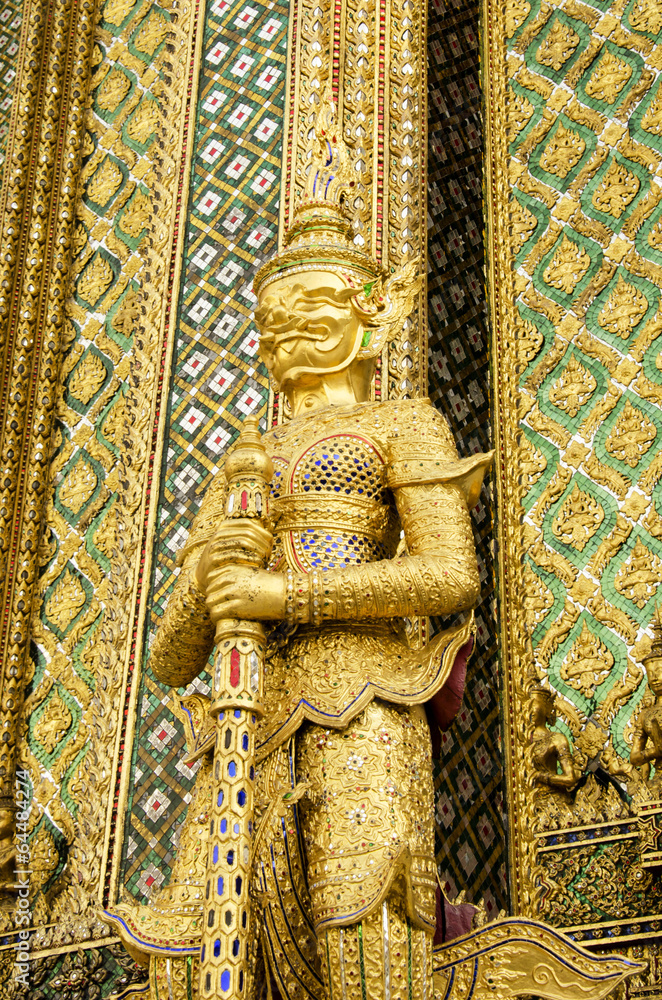 The Statue of guardian at Grand Palace in Bangkok, Thailand
