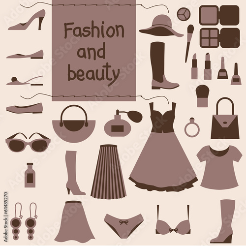 Fashion flat icons