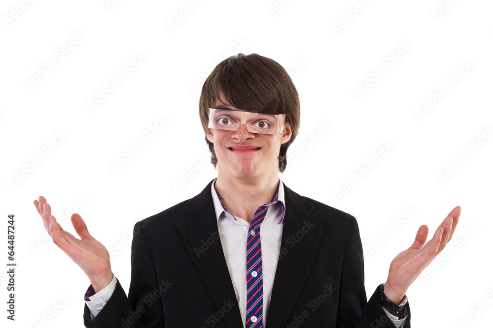 Confounded young man