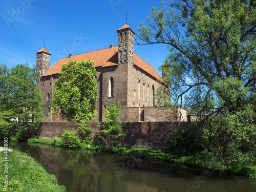 Old gothic medieval castle in Lidzbark Warminski