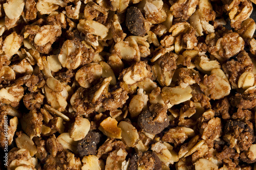 Dry muesli from above texture