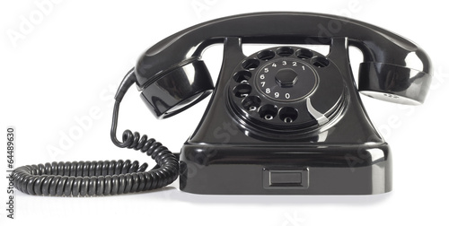 Black Bakelite Telephone Cutout