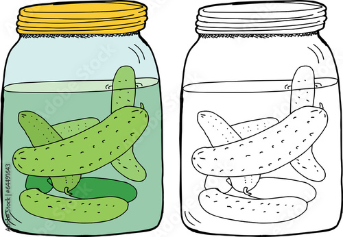 Isolated Dill Pickles