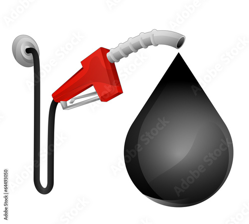 oil drop with pump station vector