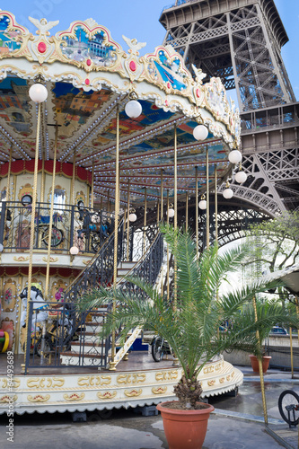 Eiffel Tower and French carousel