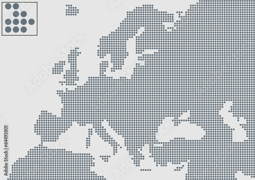 Avrupa haritası ( gri noktalı )
