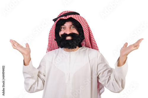 Photography Funny arab man isolated on white