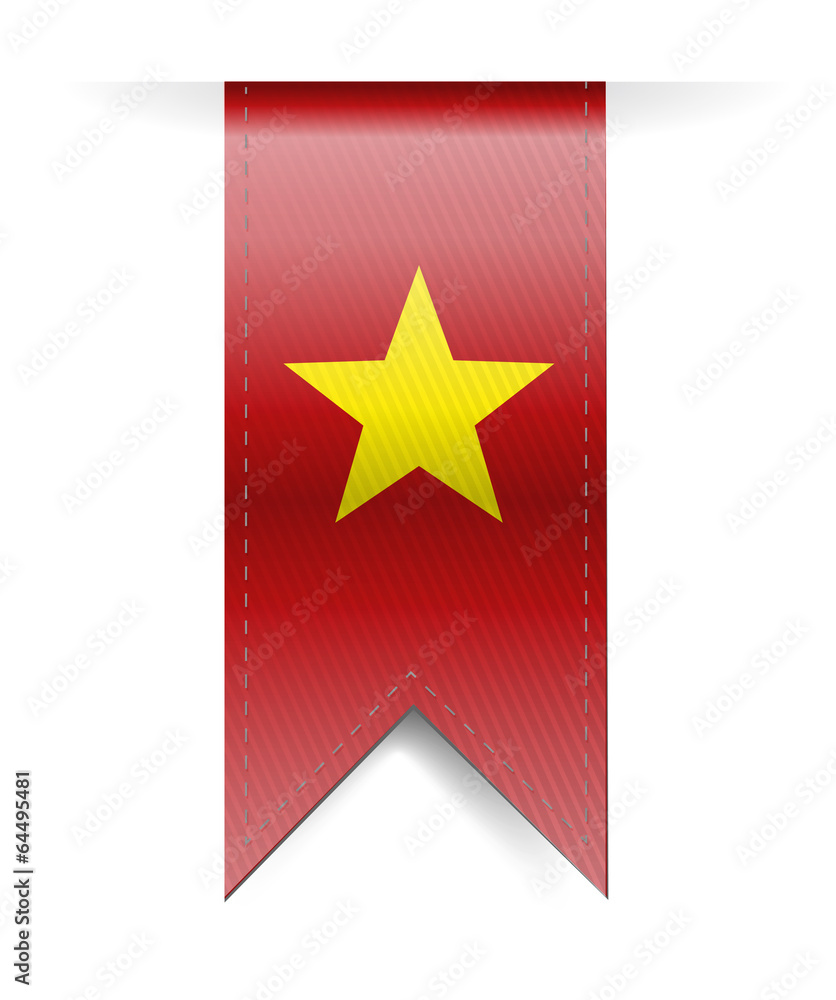 vietnam flag banner illustration design vietnam flag banner illustration design