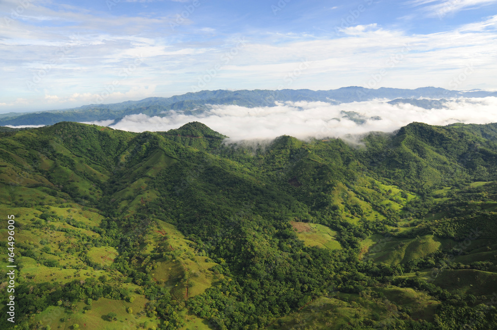 Aerial view of western Costa Rica