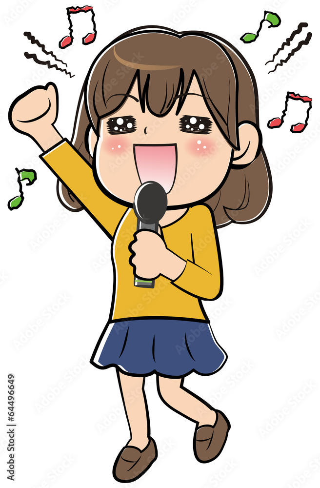 Fototapeta premium 音痴な女性