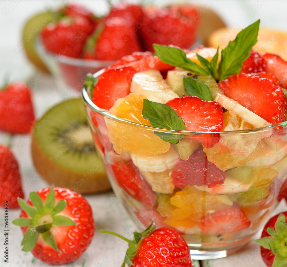 Fruit salad with strawberries Fruit salad with strawberries