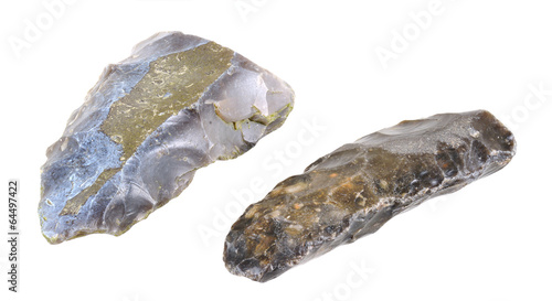 Stone axe and knife. Paleolithicum ca. 5.400 BC photo