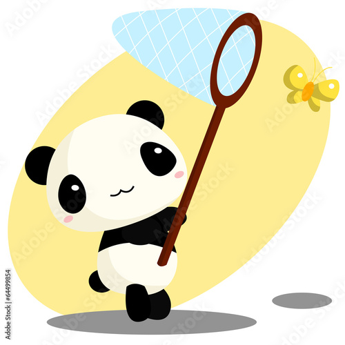 Fototapeta Naklejka Na Ścianę i Meble -  Panda and Net