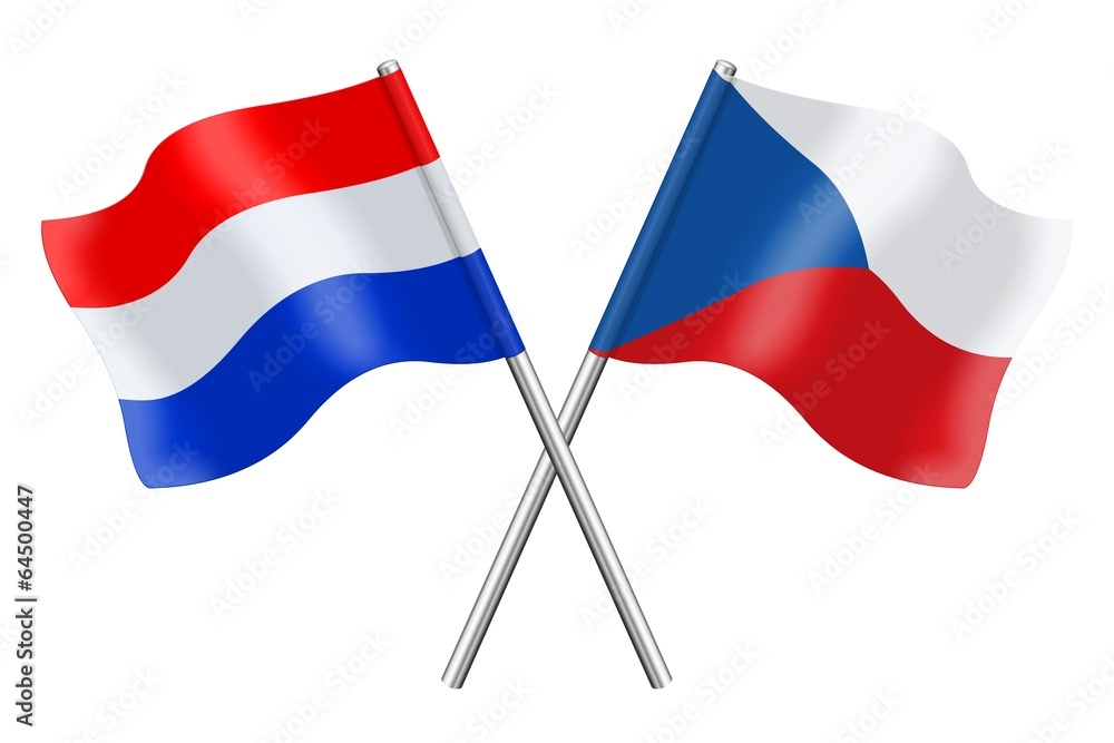 Flags : The Netherlands and Czech Republic Flags : The Netherlands and Czech Republic