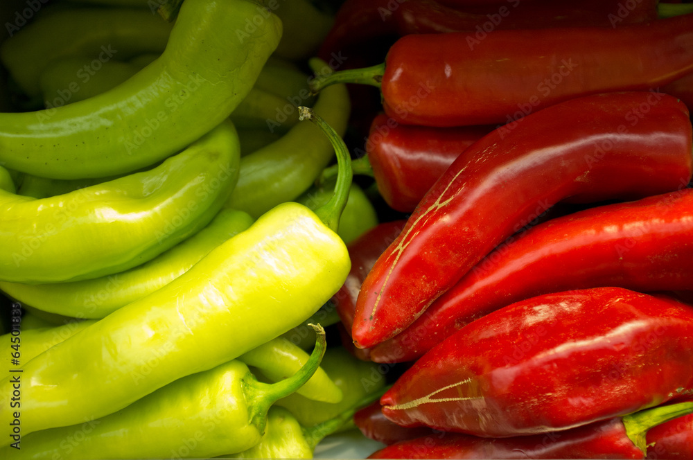 red and green pepper