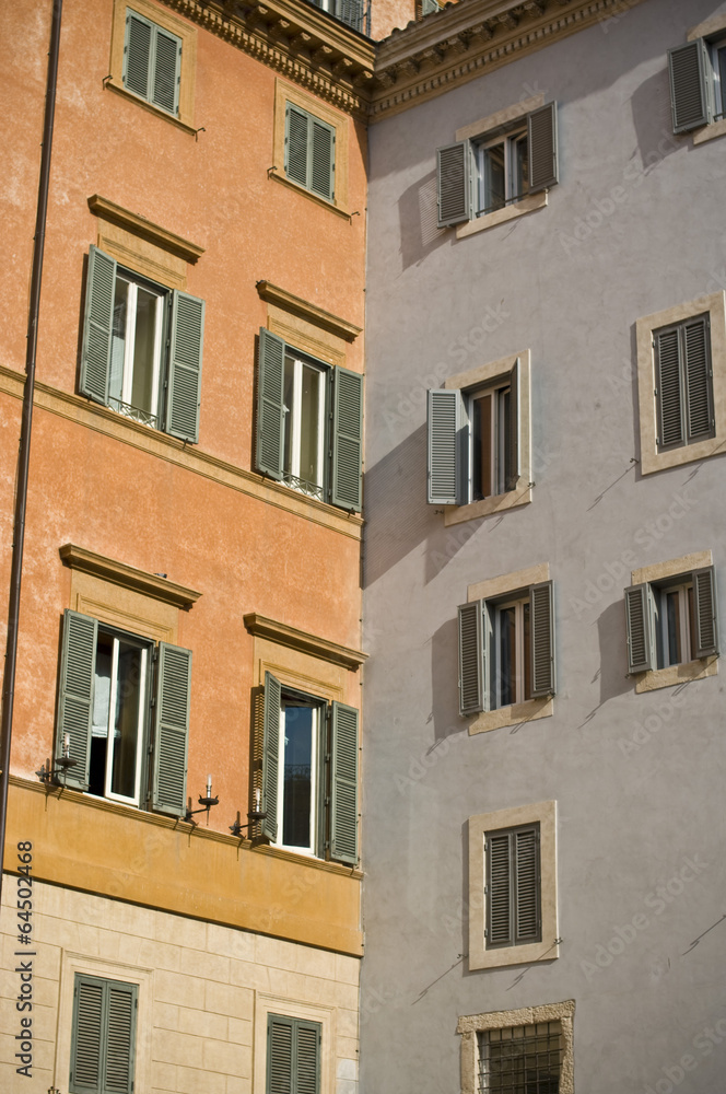 façades romaines, Rome, Italie