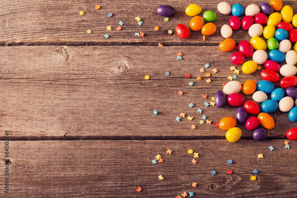 Obraz premium sweets on wooden background