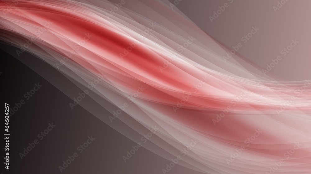 red abstract waves with white glare vector - obrazy, fototapety, plakaty 