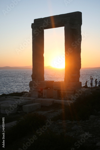 Apollo Door Sun Set Naxos Chora Cyclades Greece 10