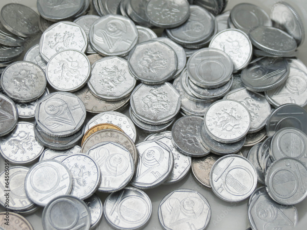 Czech korunas coins