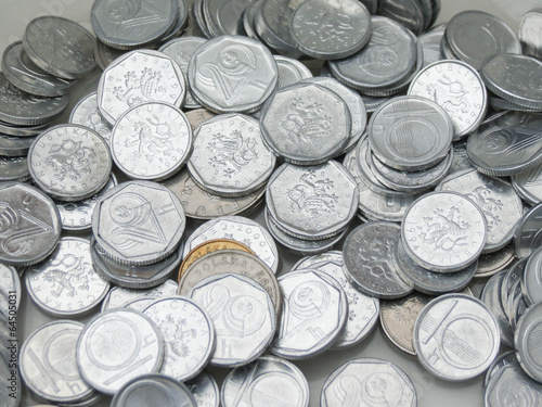 Czech korunas coins photo