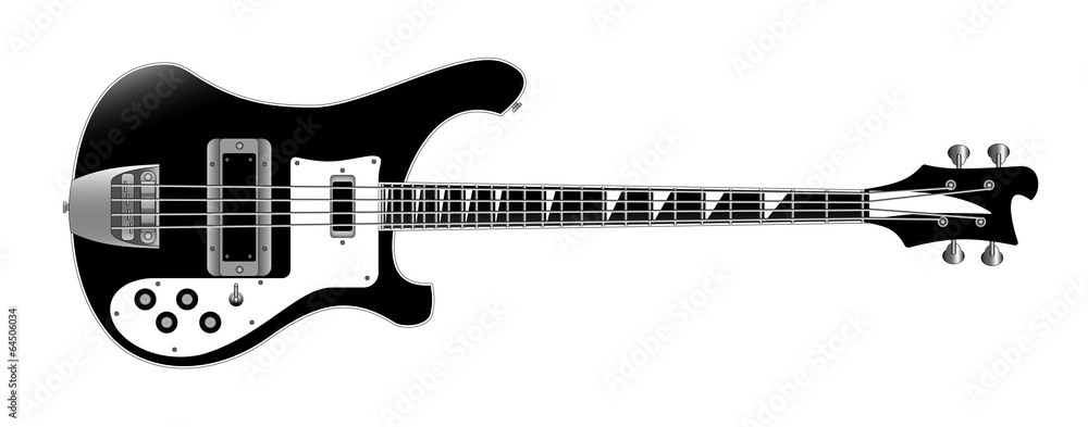 Naklejka premium bass guitar