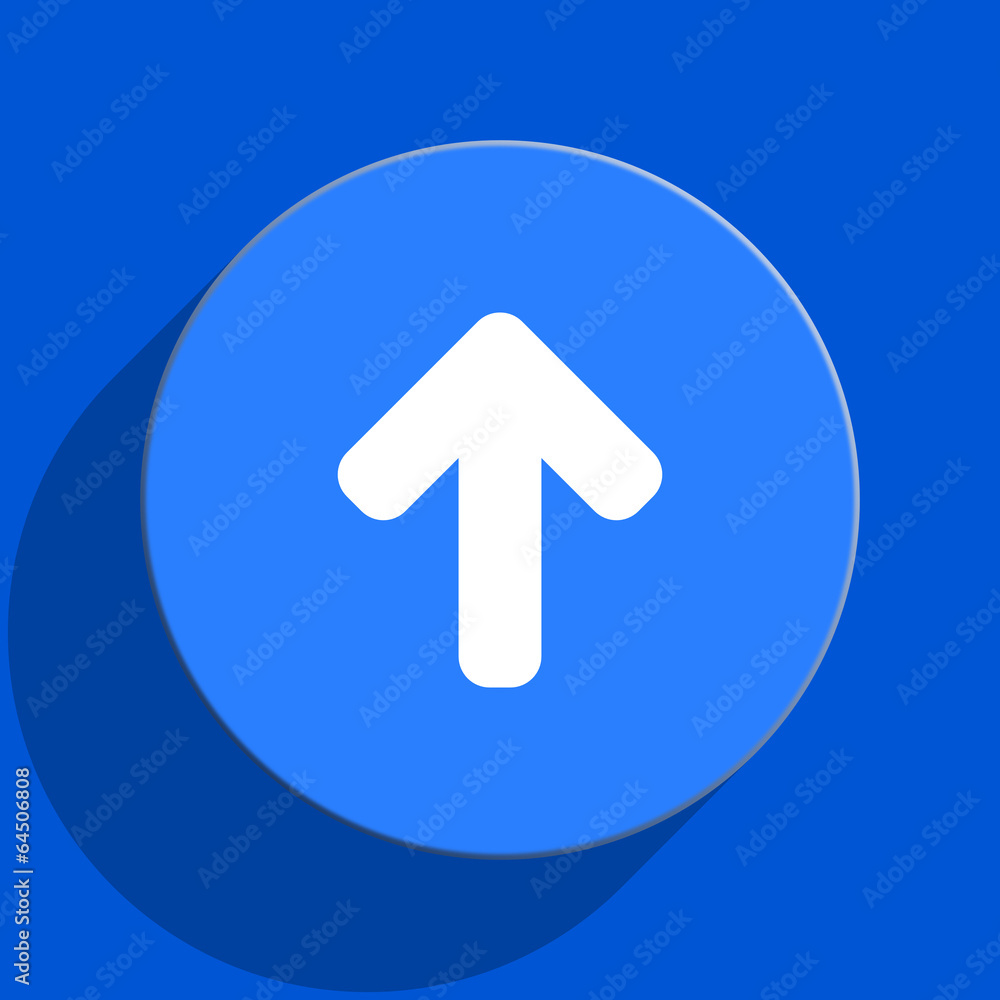 up blue web flat icon up blue web flat icon
