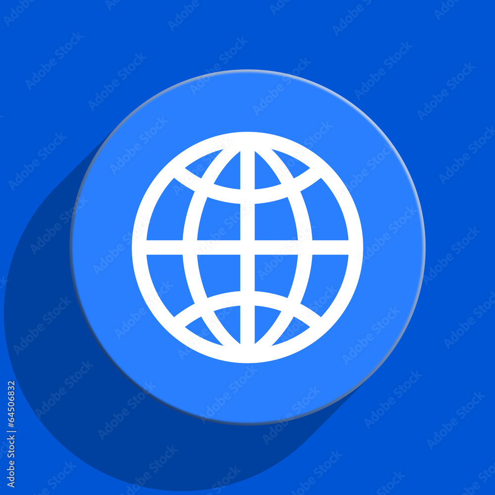earth blue web flat icon earth blue web flat icon