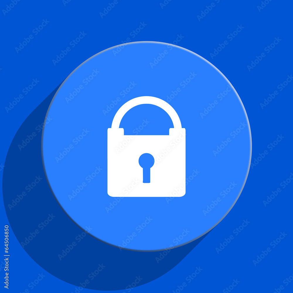 padlock blue web flat icon padlock blue web flat icon
