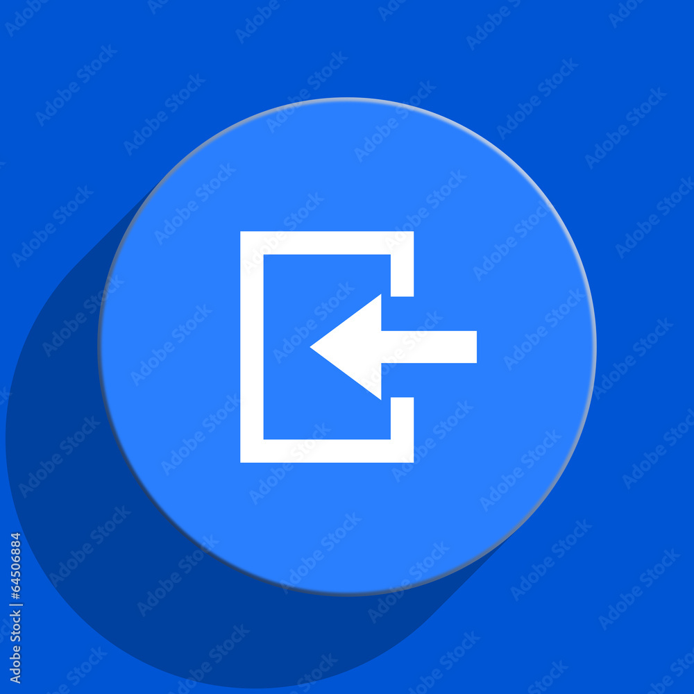enter blue web flat icon