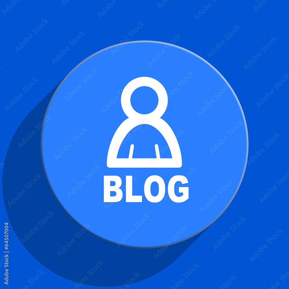 blog blue web flat icon blog blue web flat icon