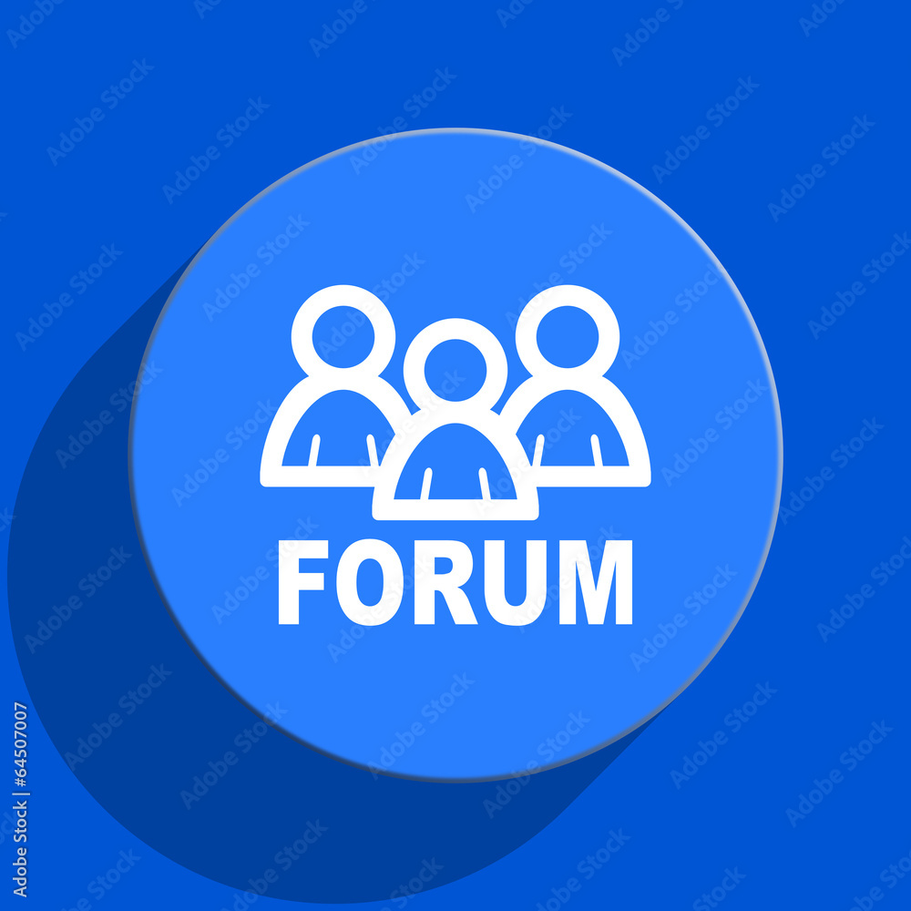 forum blue web flat icon forum blue web flat icon