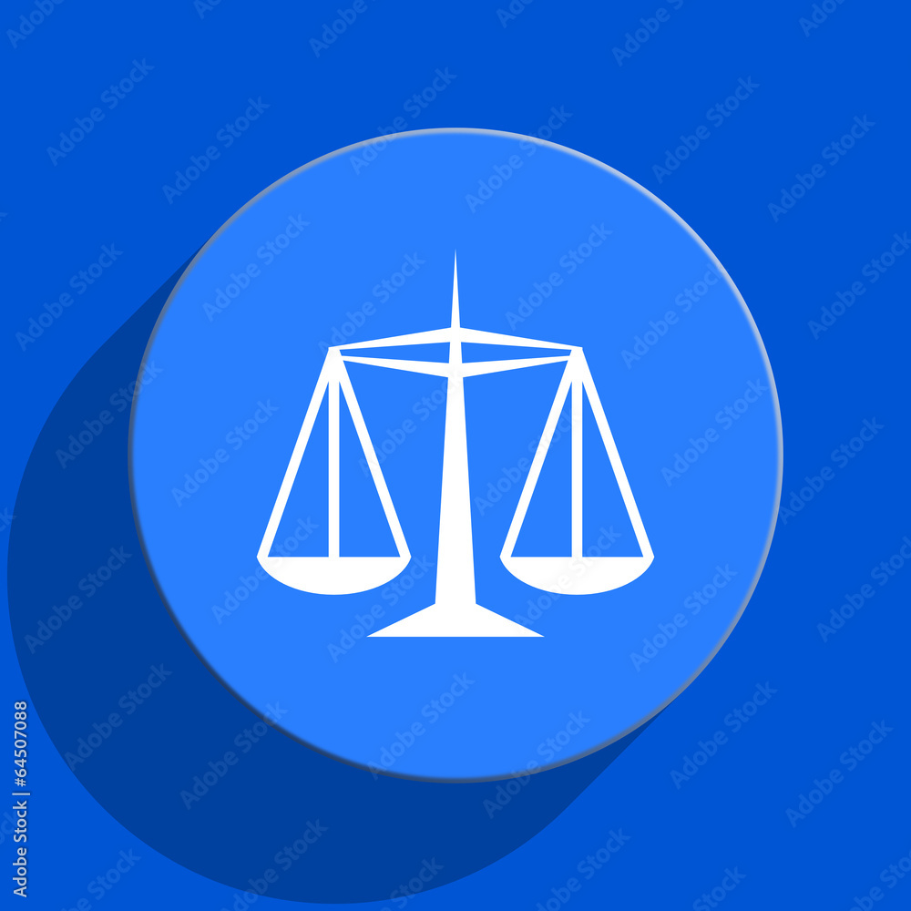 justice blue web flat icon justice blue web flat icon